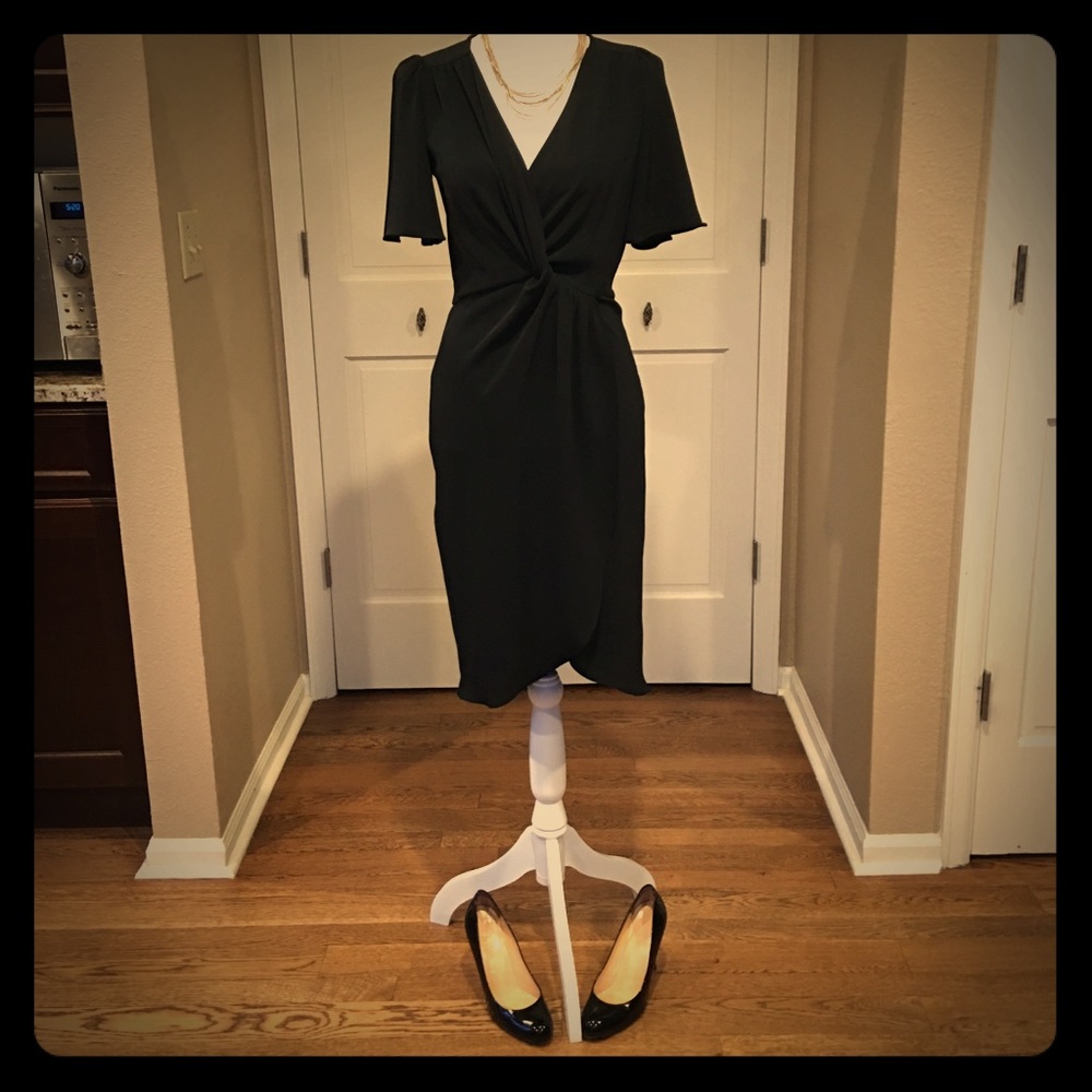 Black Faux-Wrap Dress by Zara